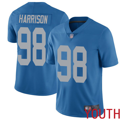 Detroit Lions Limited Blue Youth Damon Harrison Alternate Jersey NFL Football #98 Vapor Untouchable->youth nfl jersey->Youth Jersey